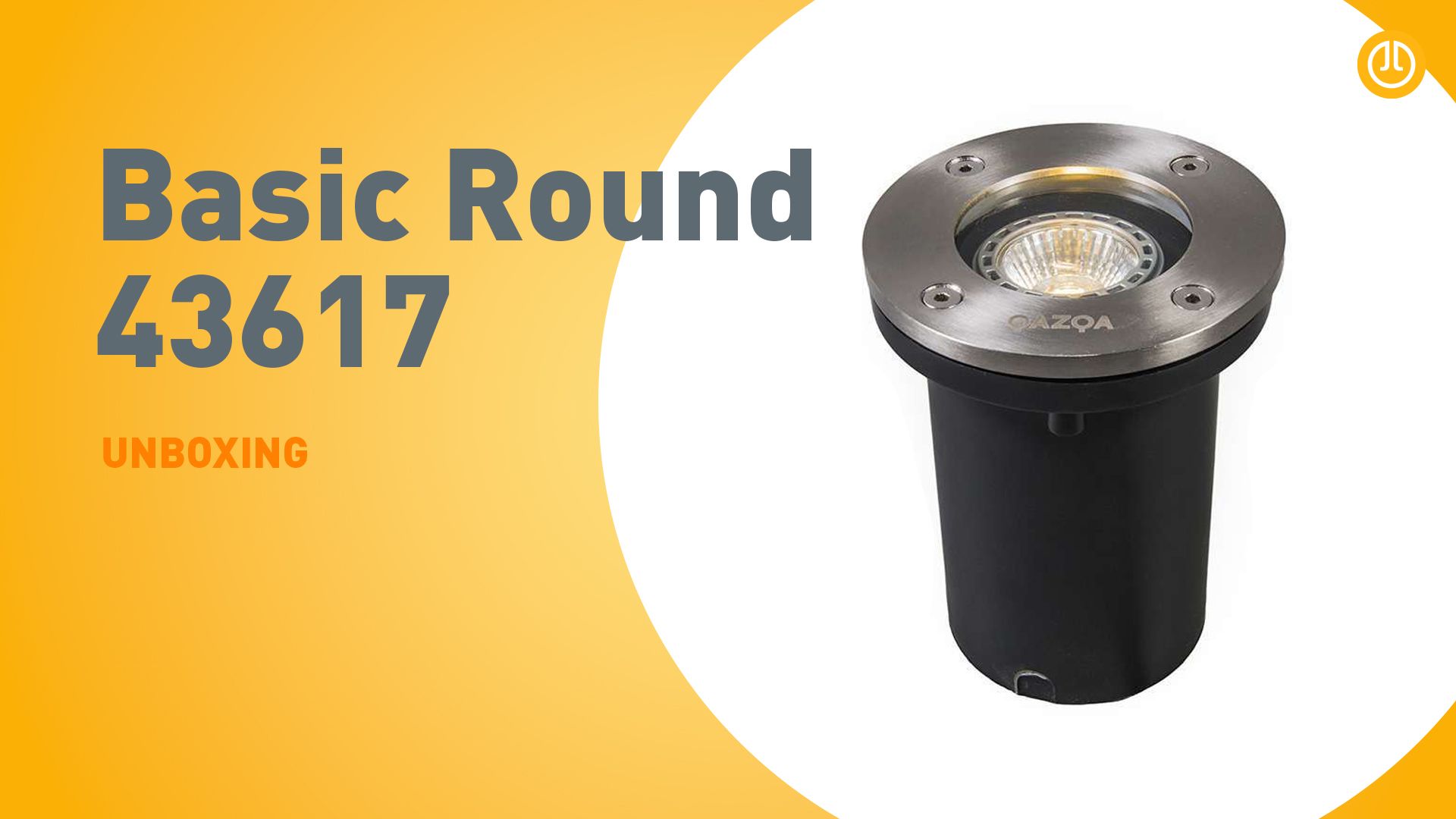 Moderne grondspot staal RVS - Basic Round