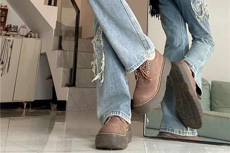 Essere - Low Rise Butterfly Geborduurde Washed Bootcut Jeans