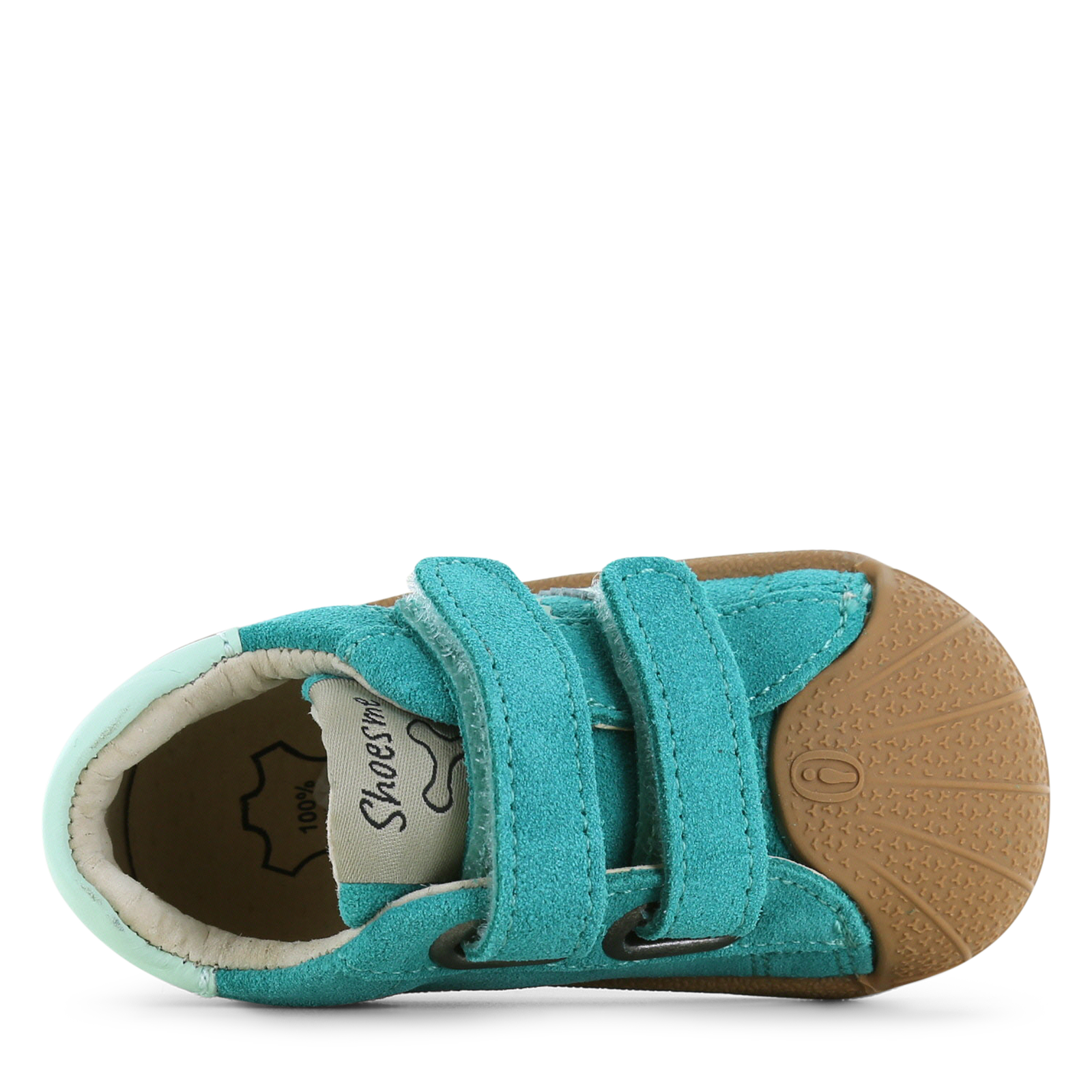 Shoesme turquoise sneakertje Microfiber leer, Suède | Uni schoenen