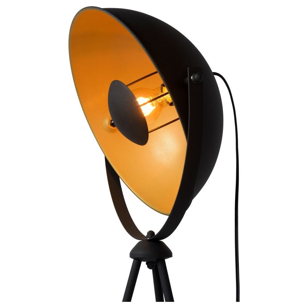 Staande lamp Alvaro, max. 40W E27, in mat goud