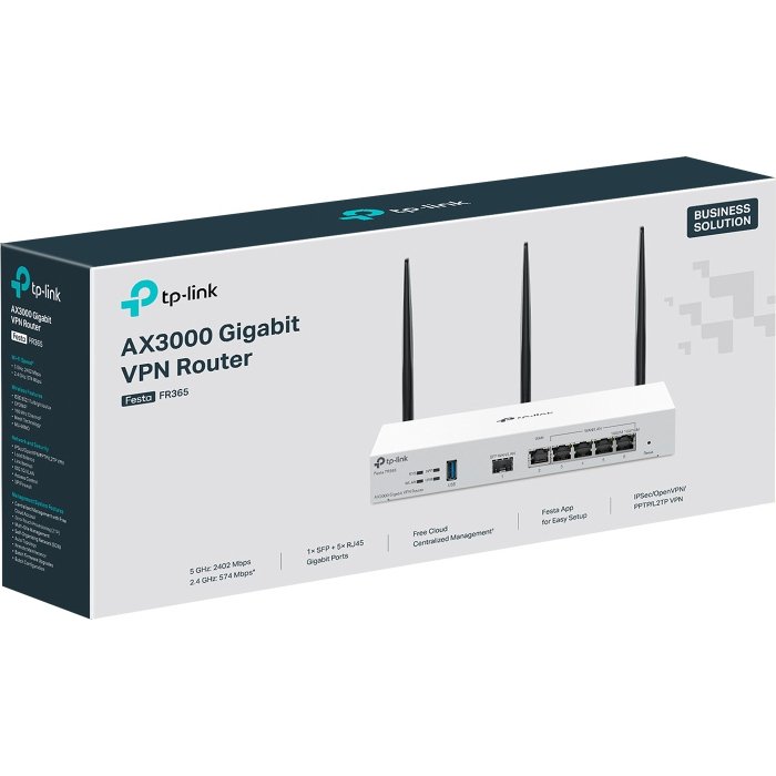TP-Link FESTA FR365 routeur sans fil Gigabit Ethernet Dual-band (2.4GHz + 5GHz or 2.4GHz + 6GHz) Blanc