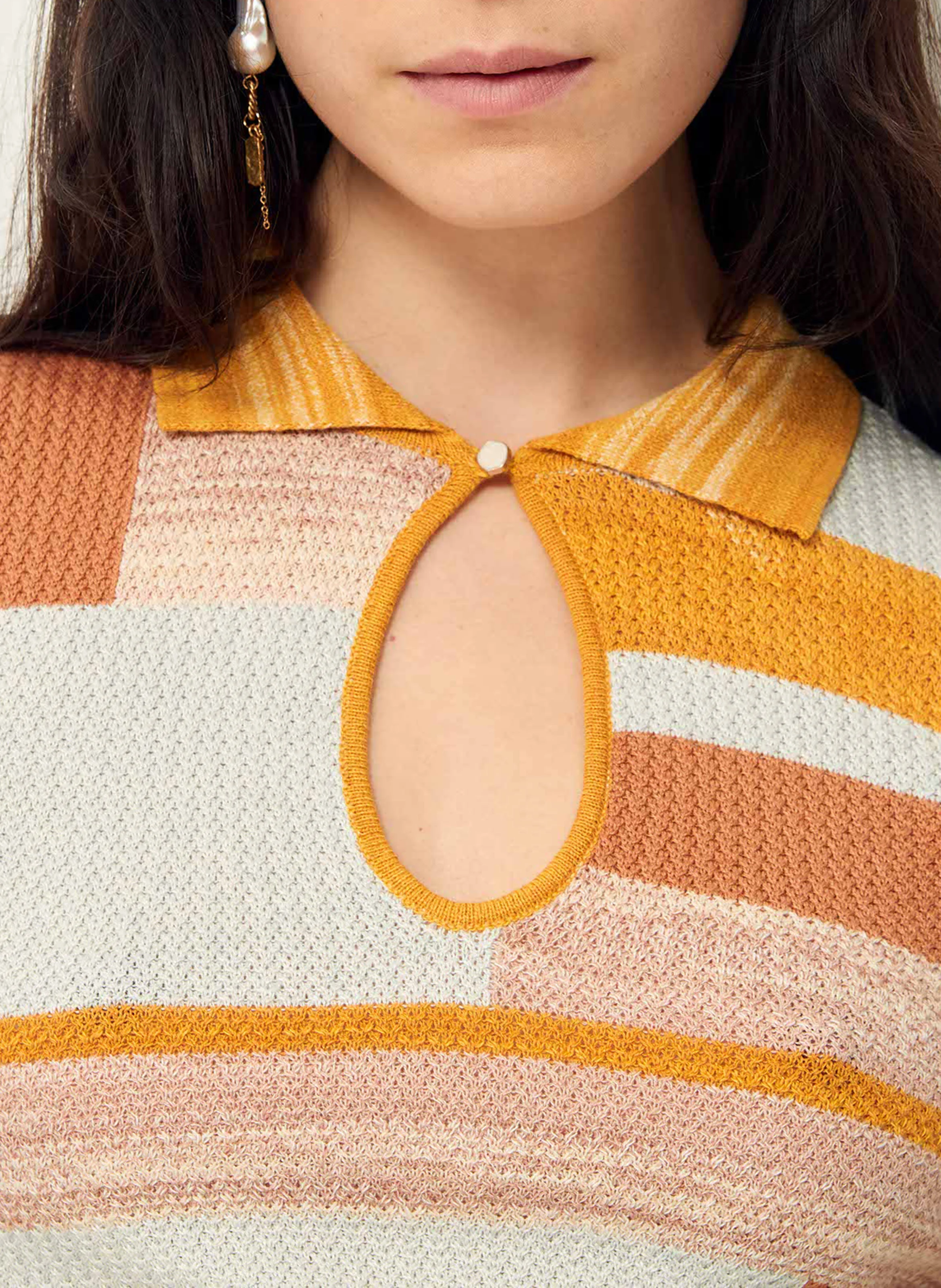 KELLIS - Polo slim-fit en maille | Multicolore
