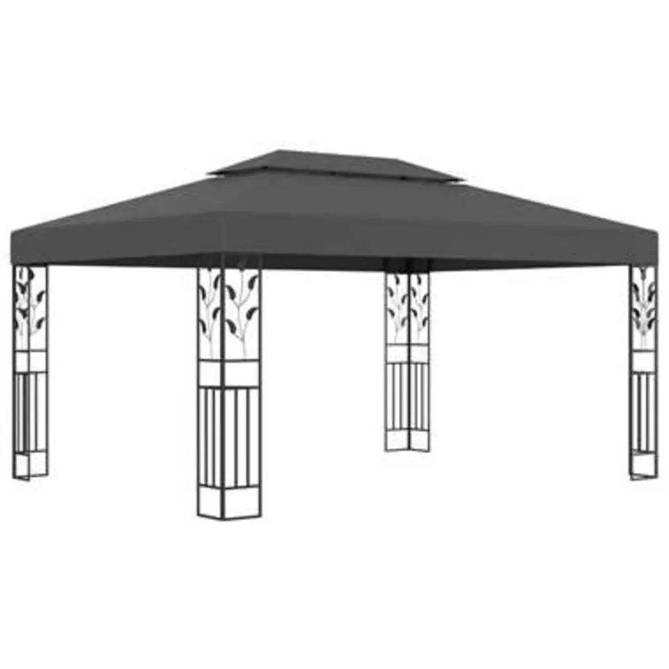 vidaXL - Tuinhuisje - Antraciet - Stof