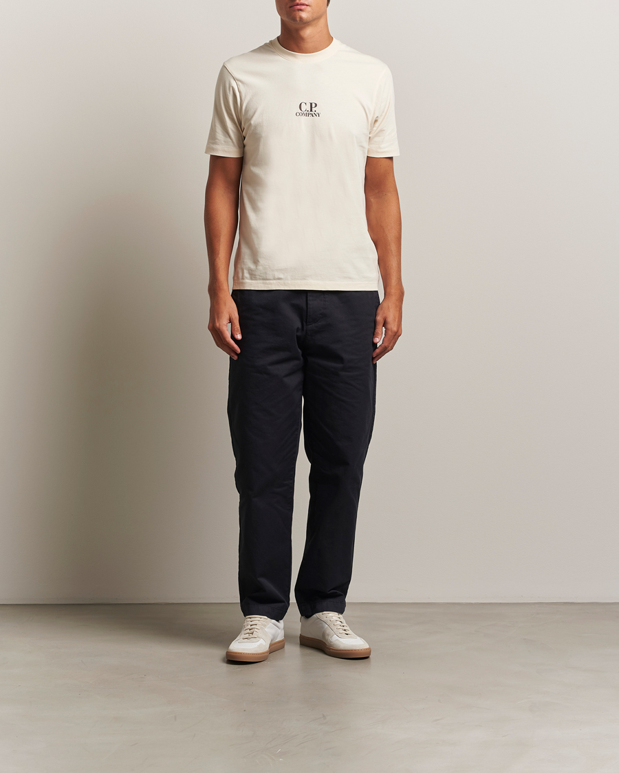C.P. Company Jersey Back Logo T-Shirt Cream