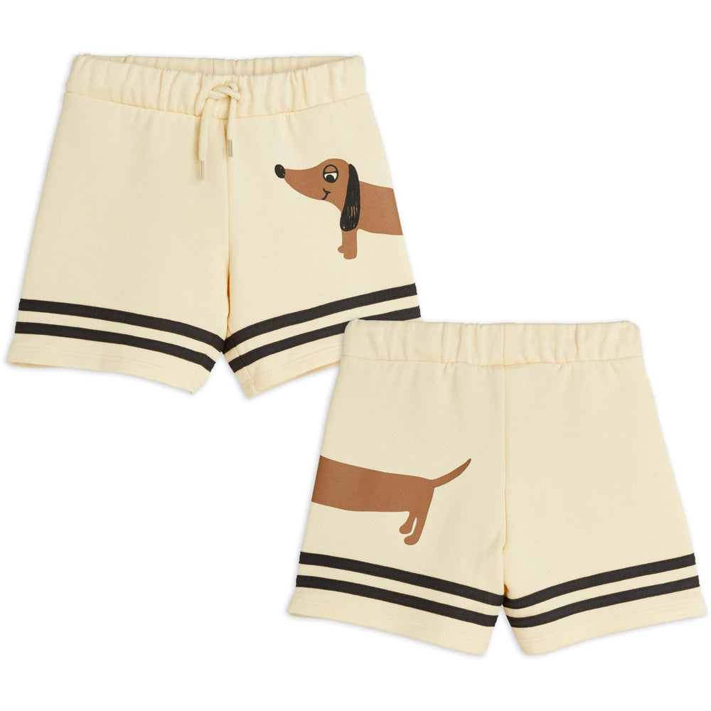 Køb Mini Rodini Beige Dog Sp Stripes Sweatshorts