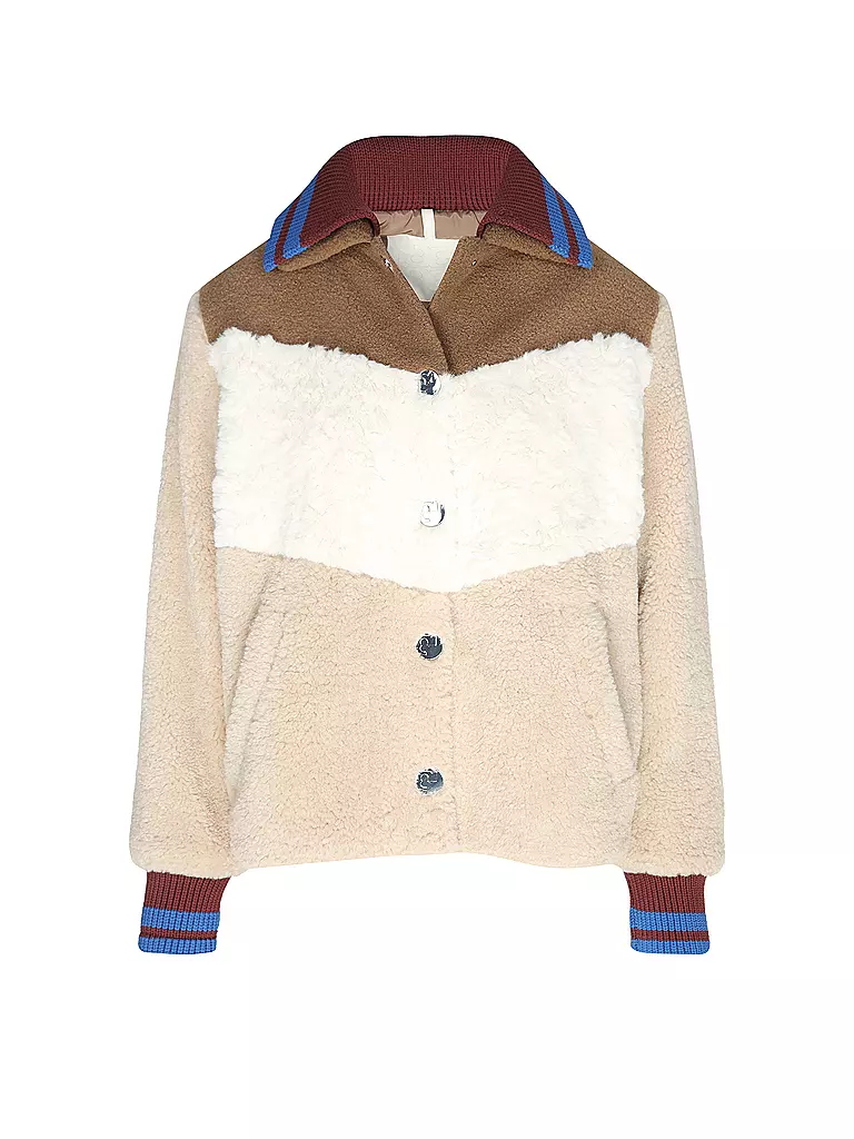TORY BURCH Jacke in Felloptik  beige