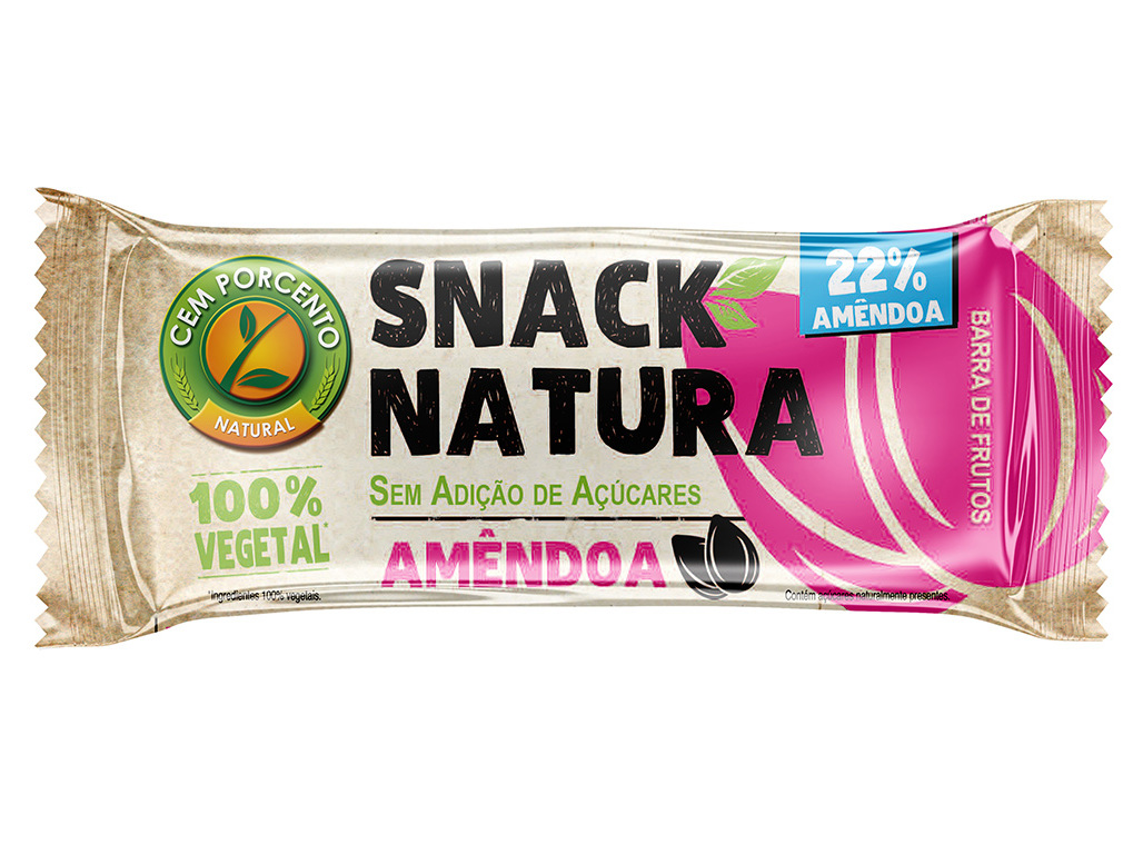 BARRA SNACK NATURA CEMPORCENTO AMÊNDOA 30G