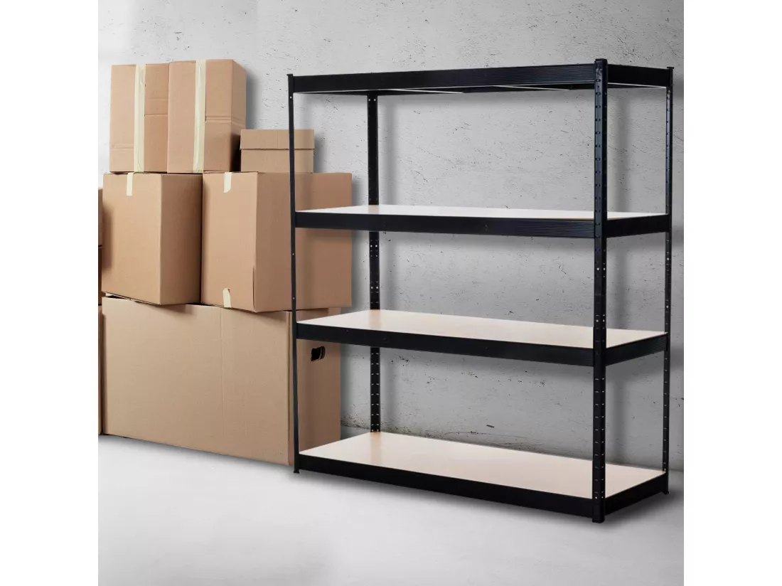 Étagère enfichable - Métal - 160 x 60 x 180cm - Noir -