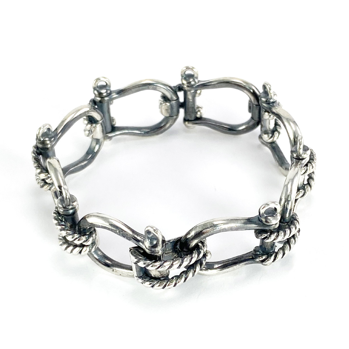 Bracelet d'occasion argent 925 maille fantaisie 19 cm