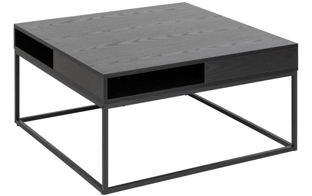 Couchtisch Willford 80 x 80 x 40 cm, Schwarz<br>Wohnzimmertisch