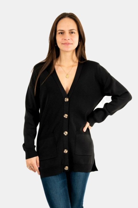 gilets cardigans ichi matise 194008 black