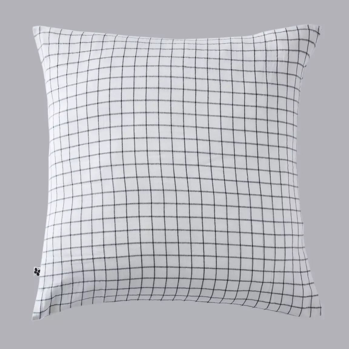 Taie d'oreiller carrée gaze de coton (60 x 60 cm) Gaïa Mix Blanc chantilly