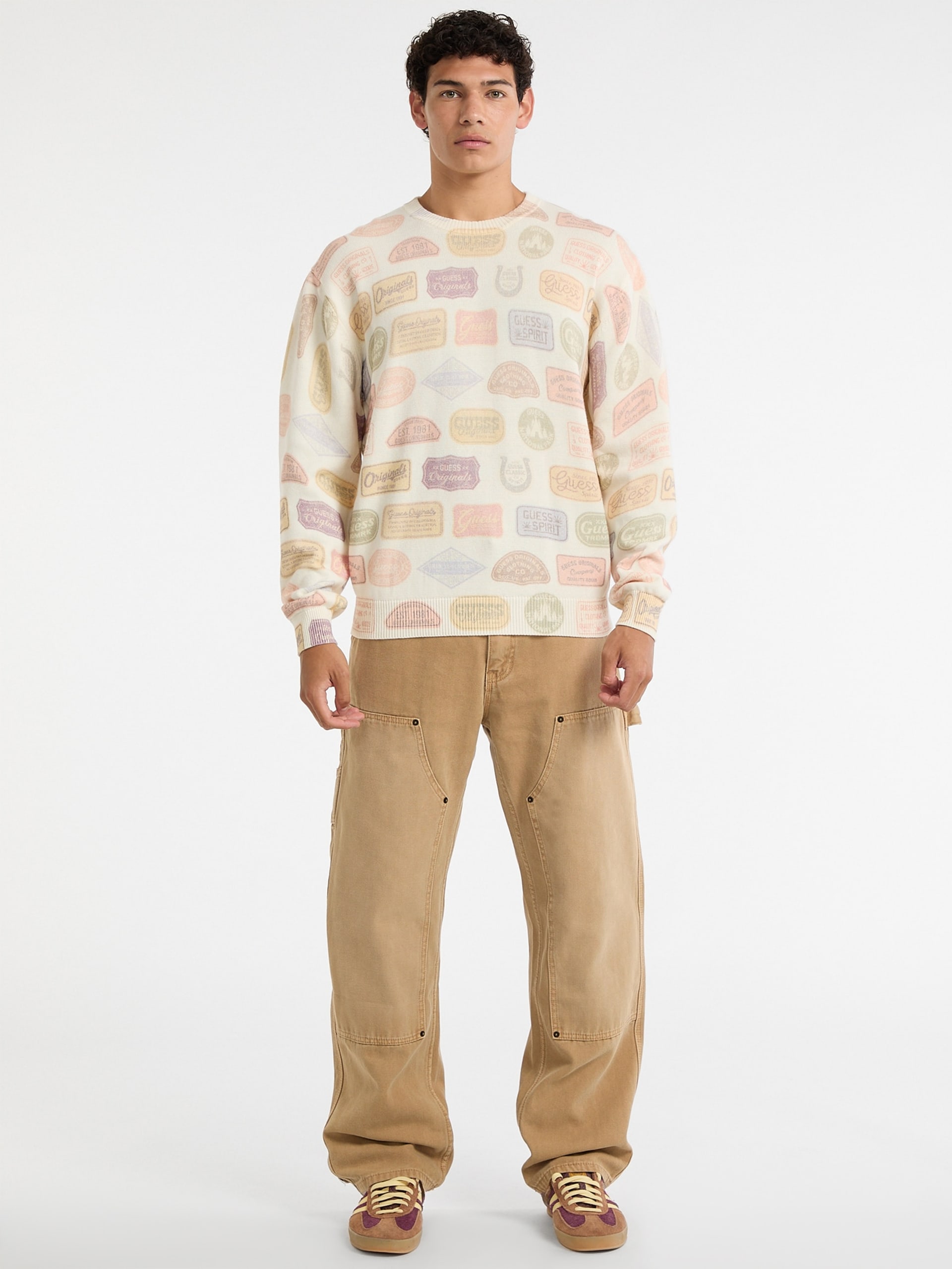 Suéter estampado ecológico GUESS Originals
