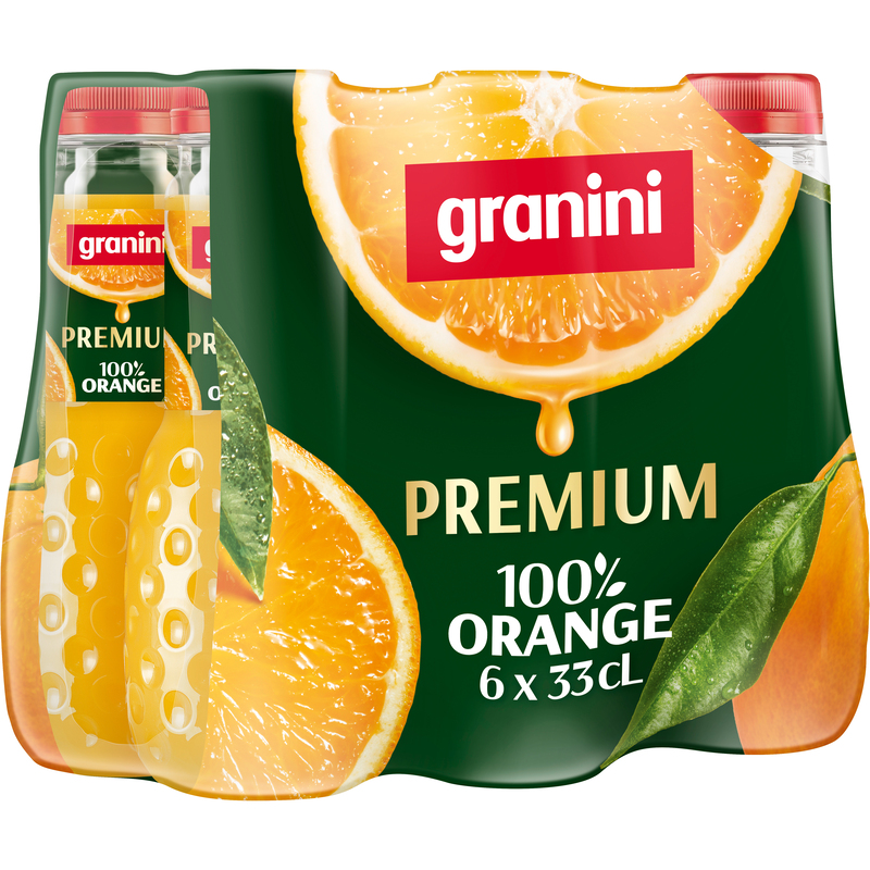 Granini Orangensaft, 33 cl, 6 Stück