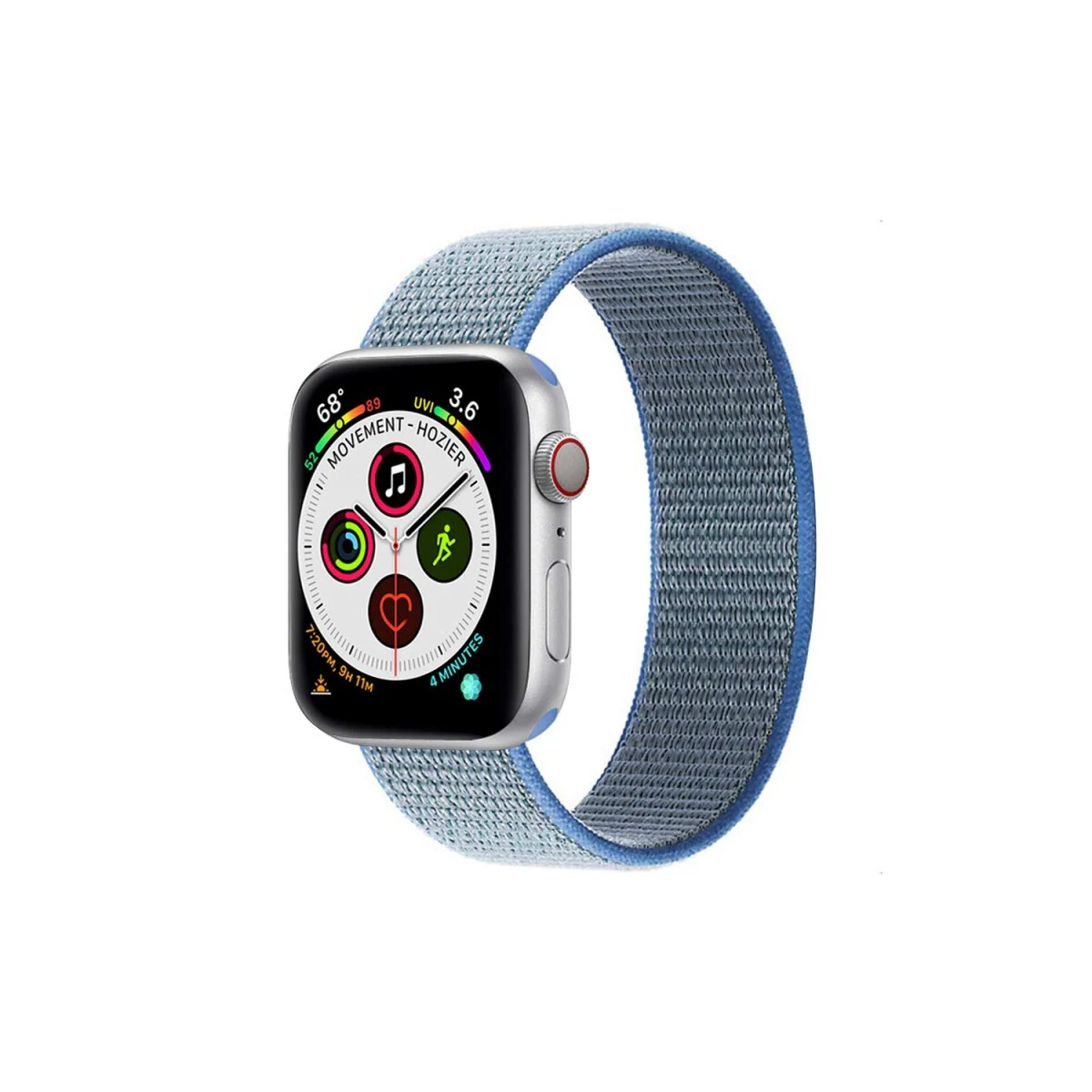 Apple Watch 6 (44mm) Nylon armbånd - Tahoe Blue