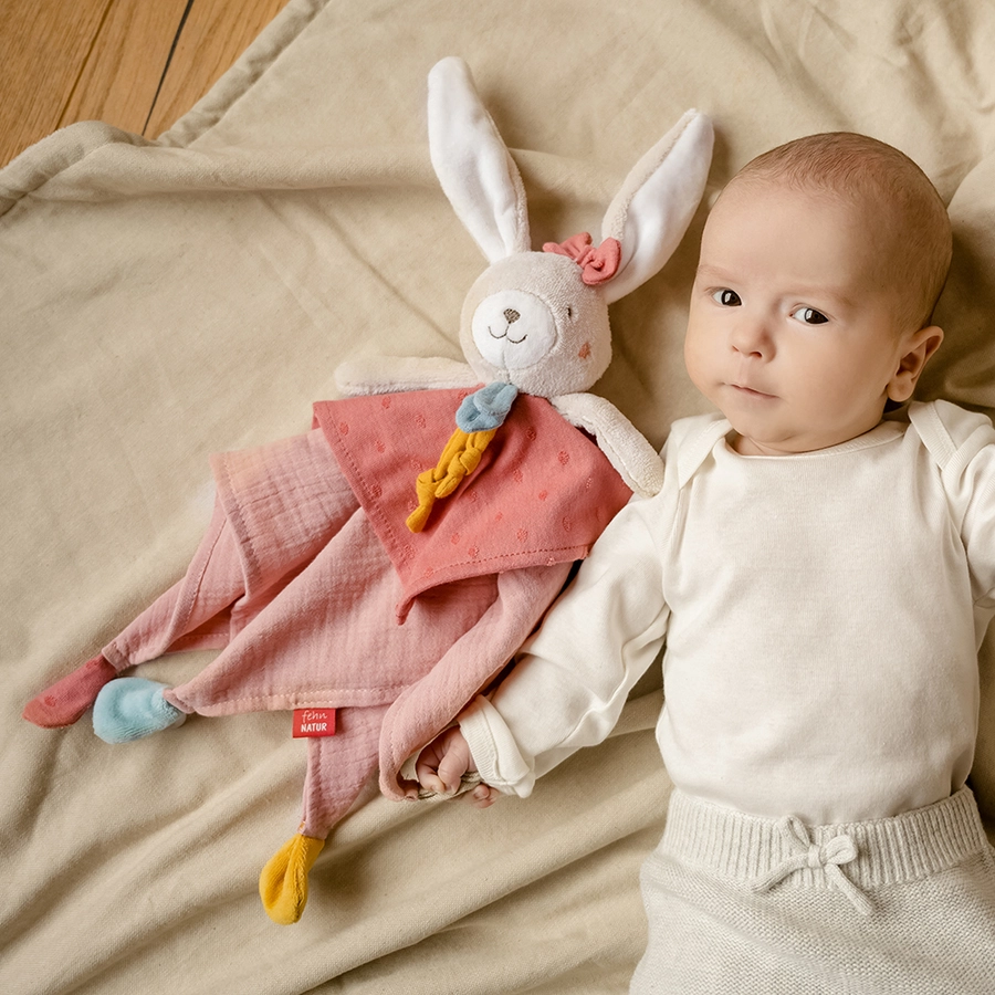 fehn® Schmusetuch Hase fehnNATUR