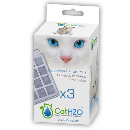 Filtres de rechange pour fontaine à eau H20 pour chat : par 3
