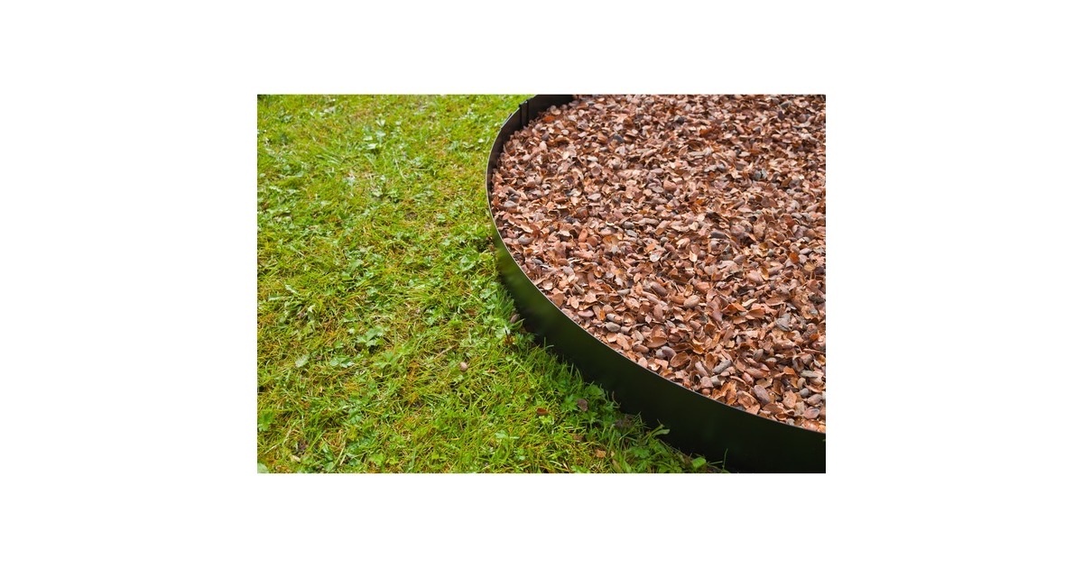 NatureBorderrand van verzinkt staal begrenzing  (Zwart (mat), 3x H 10,2 x 91,4 cm, Incl. 4x grondpennen)