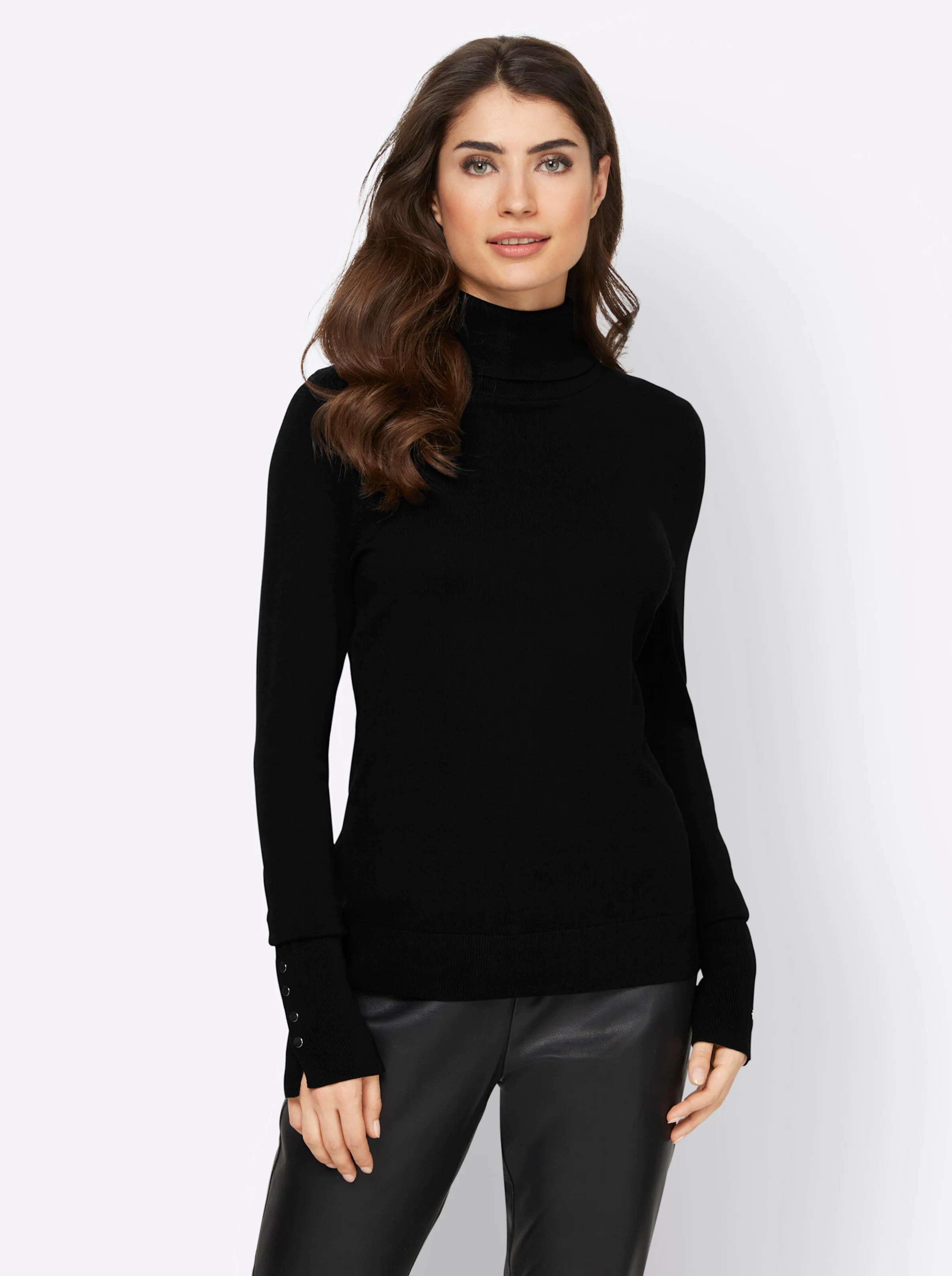 heine Rollkragen-Pullover in schwarz