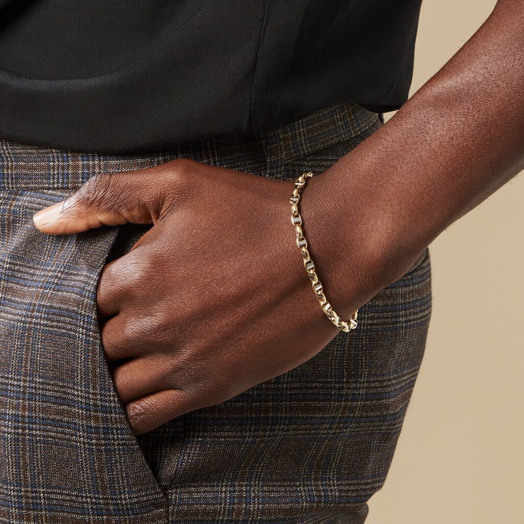 Bracelet Carlo Maille Marine Ronde Or Bicolore