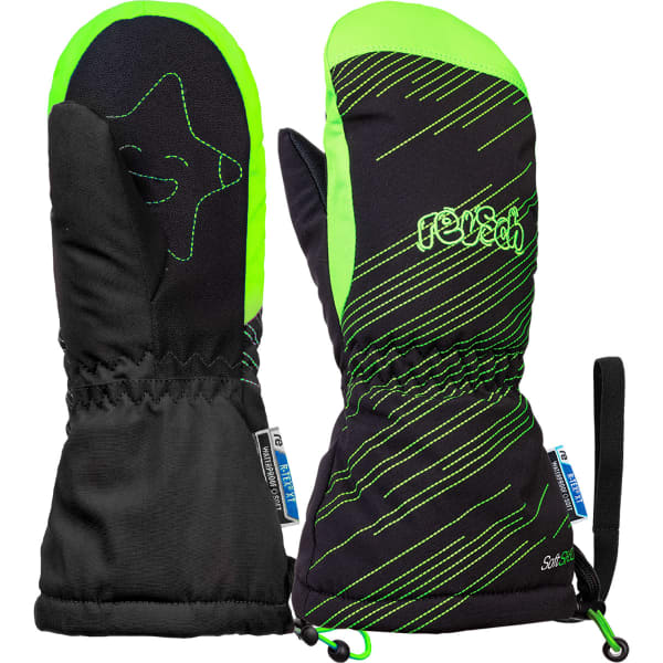 Moufle ski REUSCH MAXI R-TEX XT MITTEN BABY BLACK/GREEN GECKO