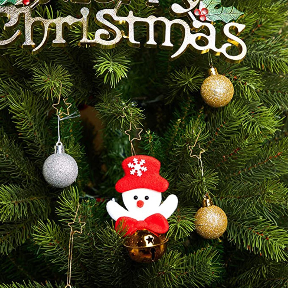 (20er Set) Christbaumkugel Aufhänger Stern Metall Ornament Haken - Gold