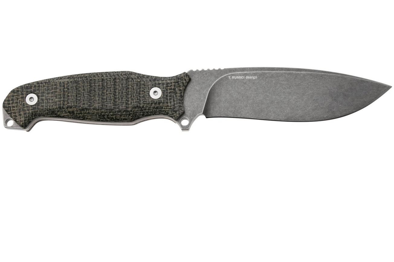 Viper Golia Evolution 4003ECB D2, Black Micarta, vaststaand mes