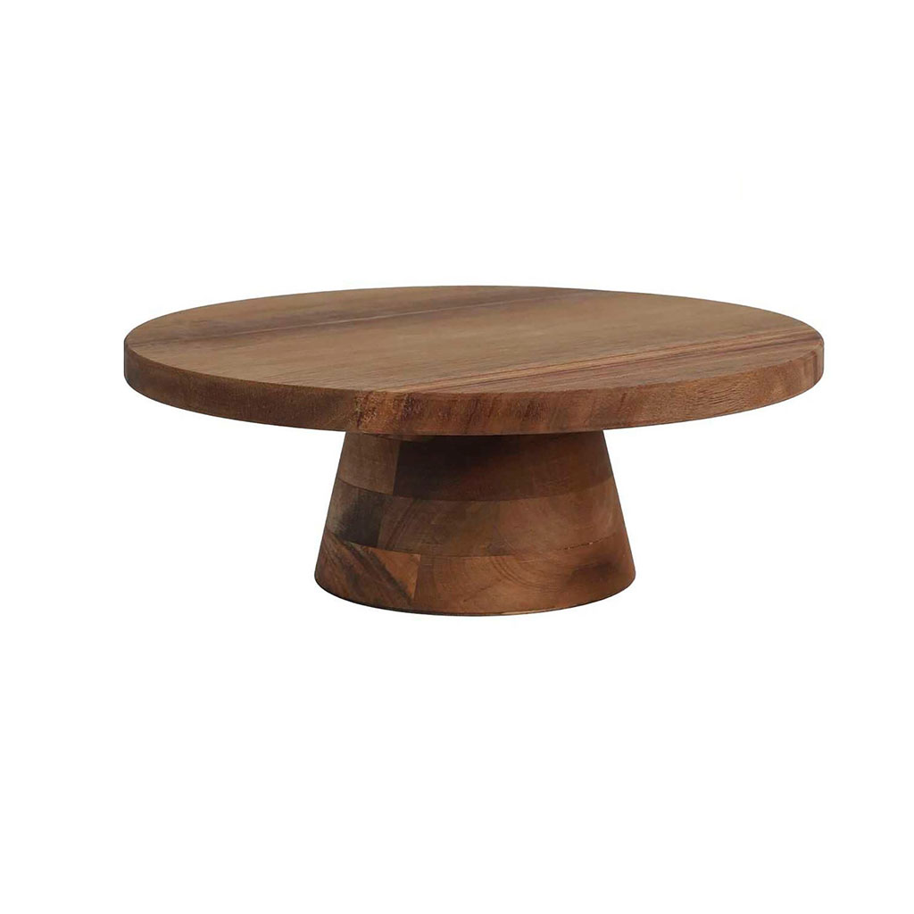 Présentoir à gâteaux en acacia D28cm