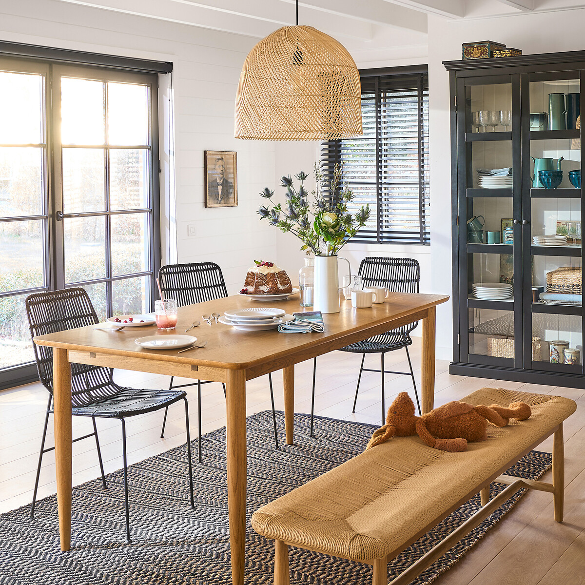 LA REDOUTE INTERIEURS<br>Luminária pendente de rattan Ø50 cm, Dankia