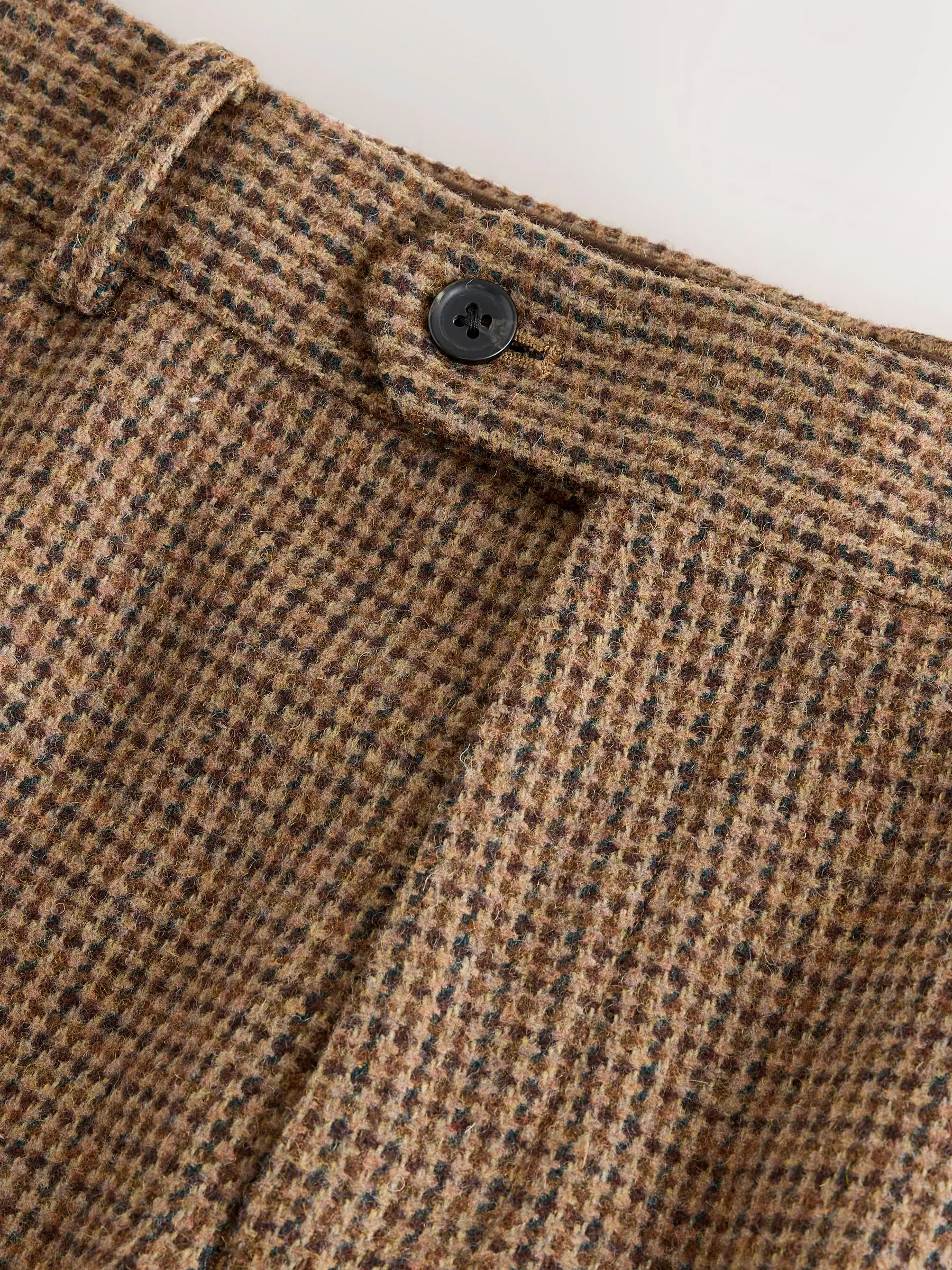 Multi - Textured Dogtooth Trousers With Wool
