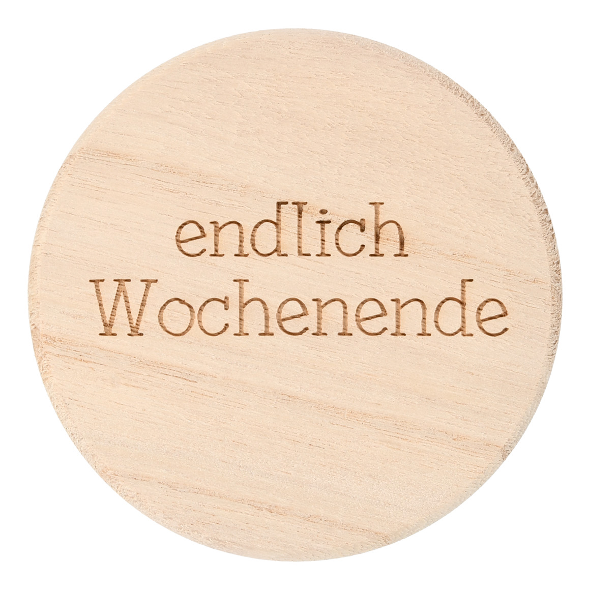 2 Untersetzer aus Holz natur