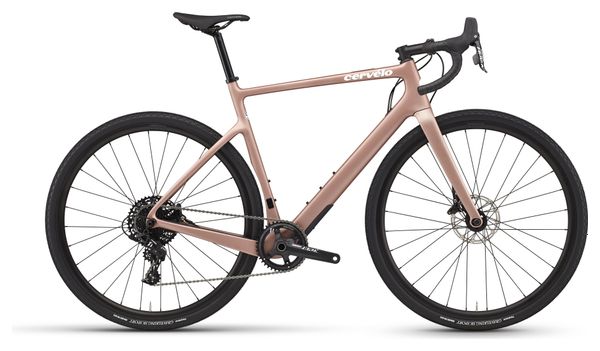 Gravel Bike Cervélo Aspero Sram Apex 1 11V 700 mm Rose Champagne