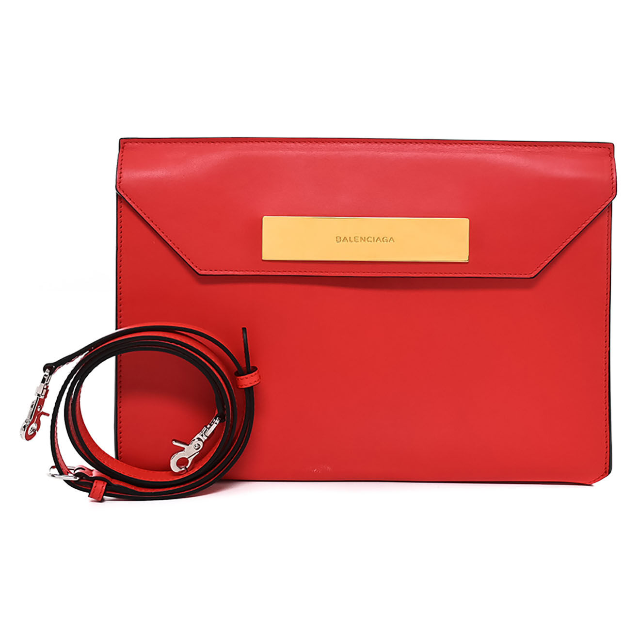 Balenciaga Sac bandoulière en Cuir rouge - Très bon état - L.30 cm