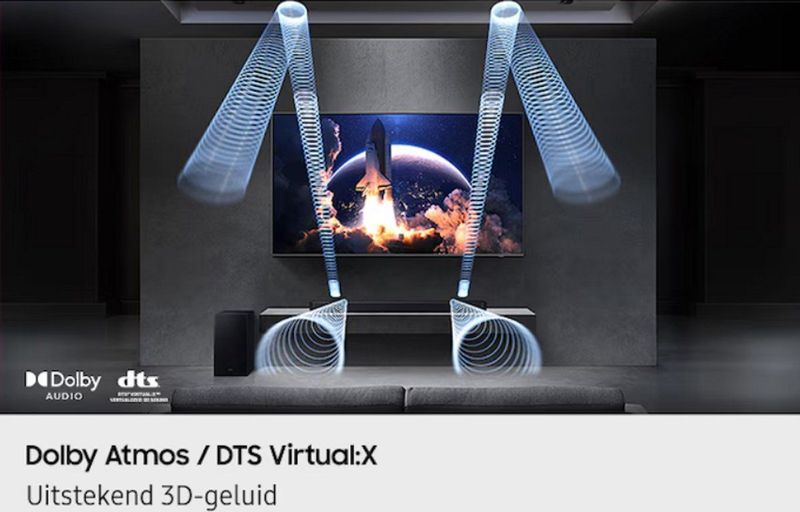 Samsung - HW-Q600F - Soundbar - Zwart - 3.1.2-kanaals met Dolby Atmos en DTS:X