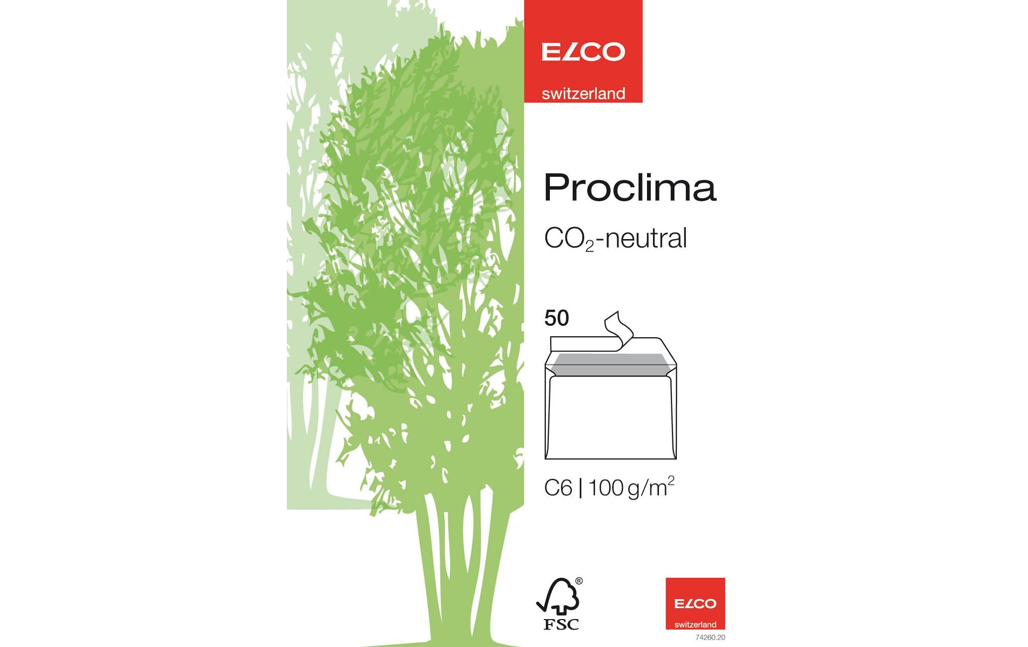 Couvert Proclima C6, Keine Fenster, 50 StückBriefumschläge