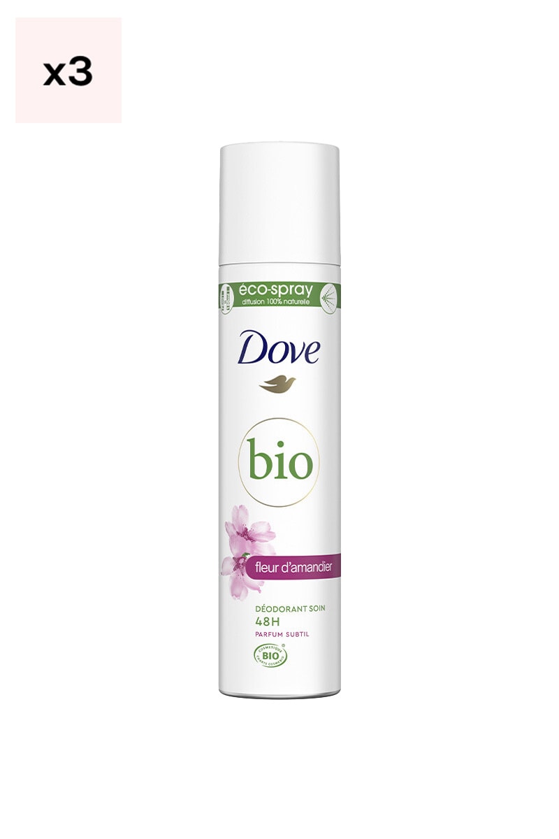 Déodorants éco-spray bio - Fleur d'amandier - 3 x 75 ml