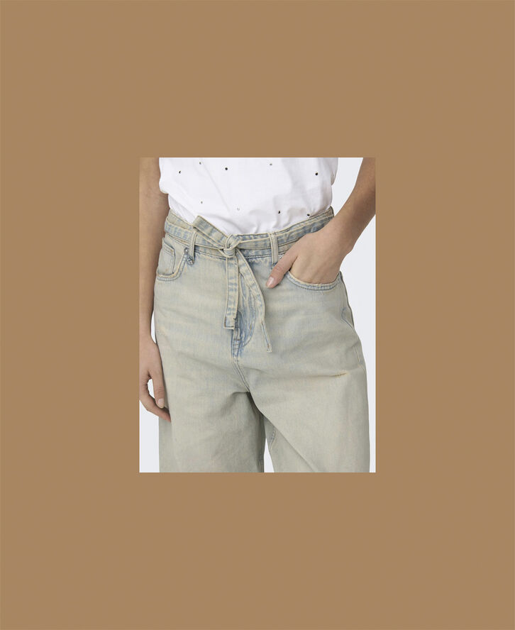 ONLY ONLVENICE-BLEECKER MW BAGGY DNM RED Light blue denim/tint