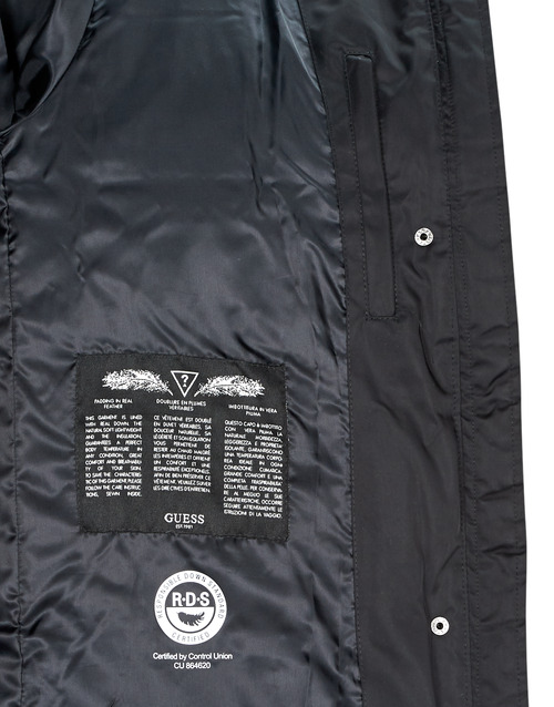 Guess - INES LONG DOWN JACKET - Noir