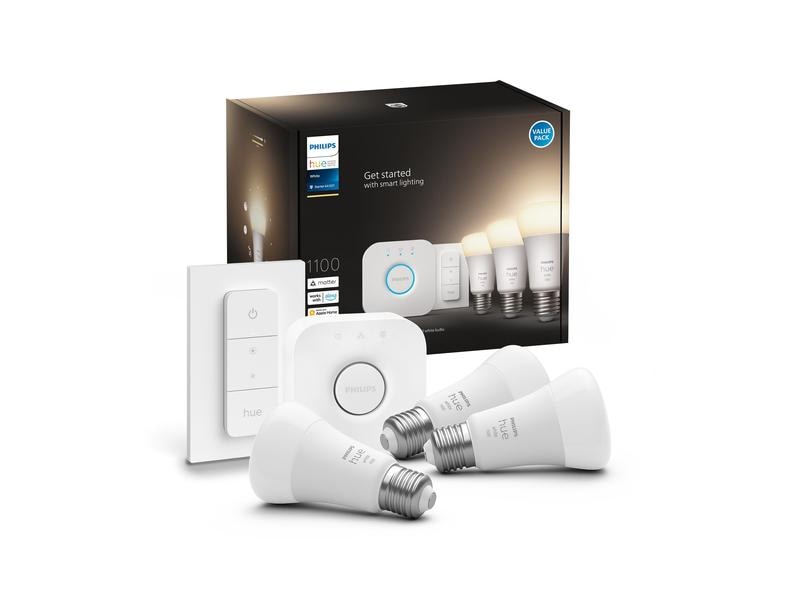 Philips Hue Starterset White E27 3er Starter Set   Dimmer 1 Starterset