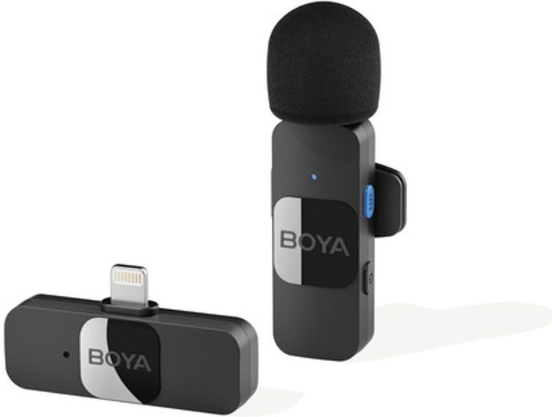 Boya - BY-V2 - Draadloze Microfoon - Zwart - Geschikt voor iOS Apparaten
