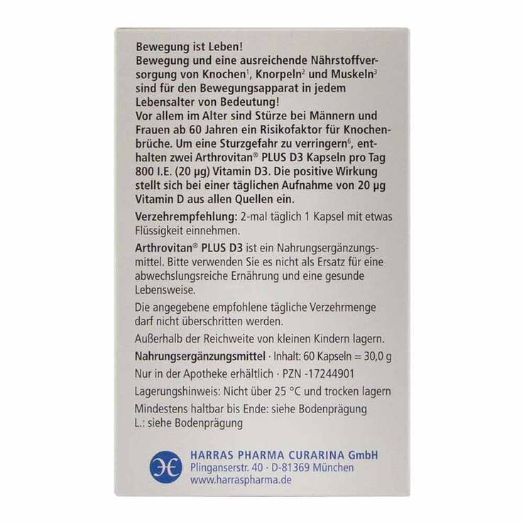 Arthrovitan Plus D3 Kapseln, 60 St