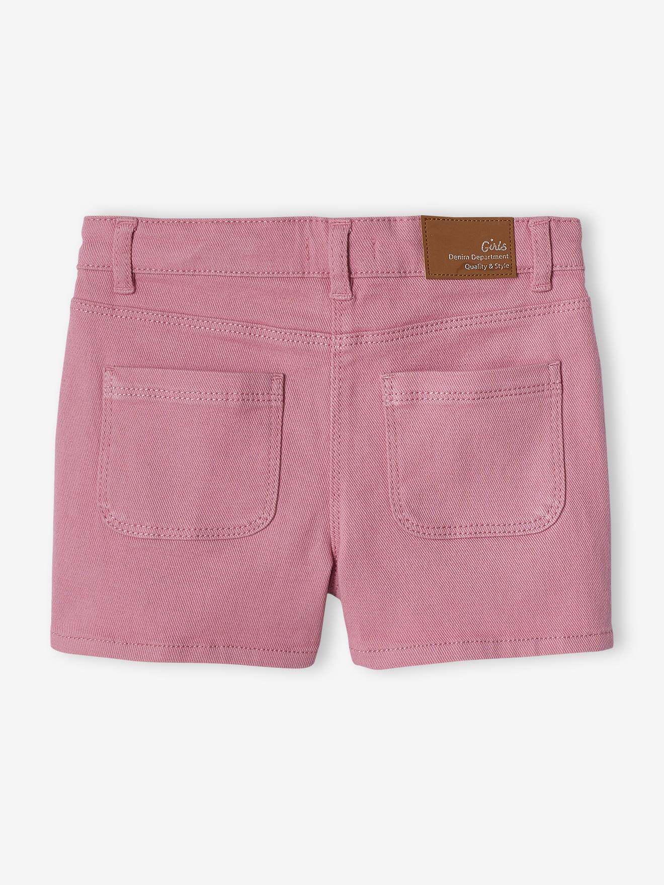 Calções para meninas com bordado floral iridescente, líquen