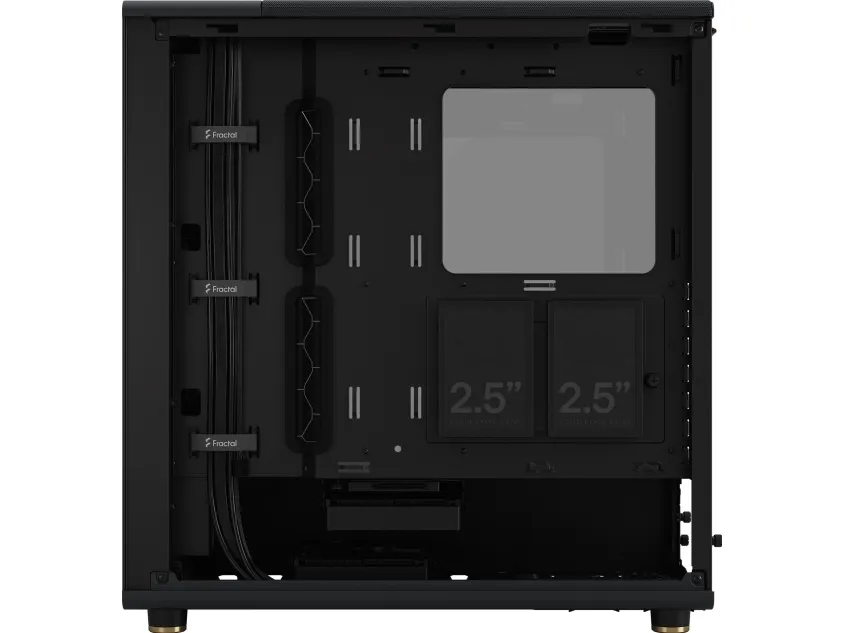 Fractal Design North - Mid tower - ATX - sidepanel med vindue (tonet glas) - ingen strømforsyning (ATX) - charcoal black - USB/Lyd