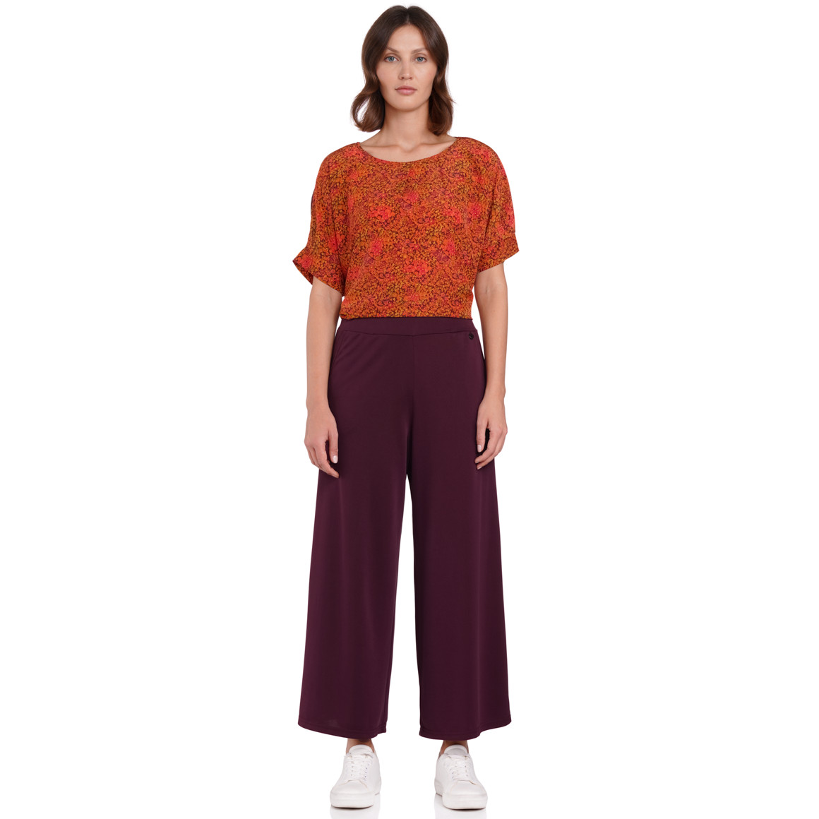 Gina Benotti 7/8 Damen Hose im Culotte-Style dunkellila