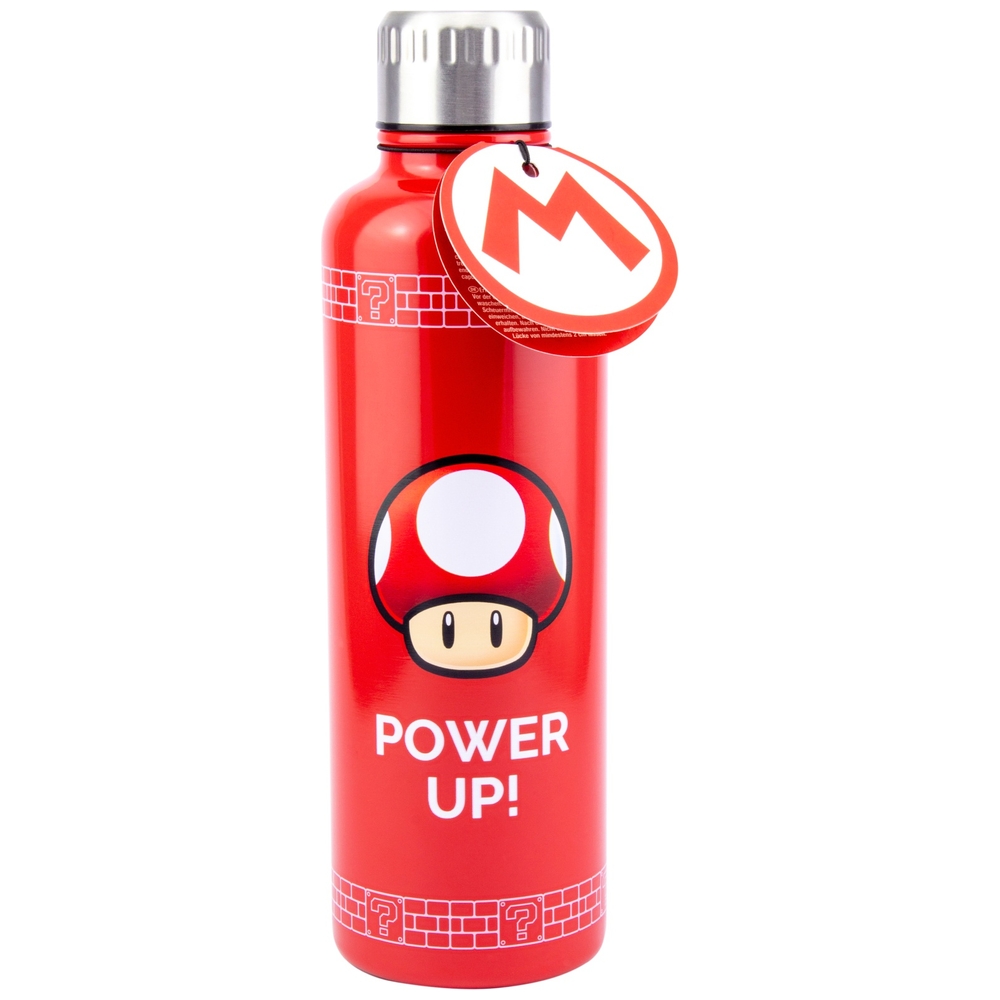 Super Mario Power Up Metall-Wasserflasche