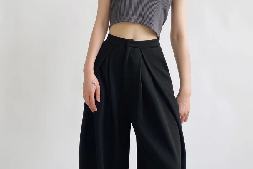 Asiris - Hoge taille, losse, wijde joggingbroek