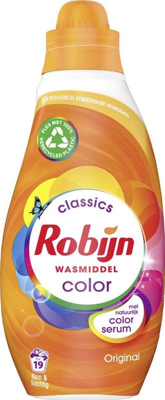 Robijn Klein & Krachtig Wasmiddel Color 19 Wasbeurten 665 ml
