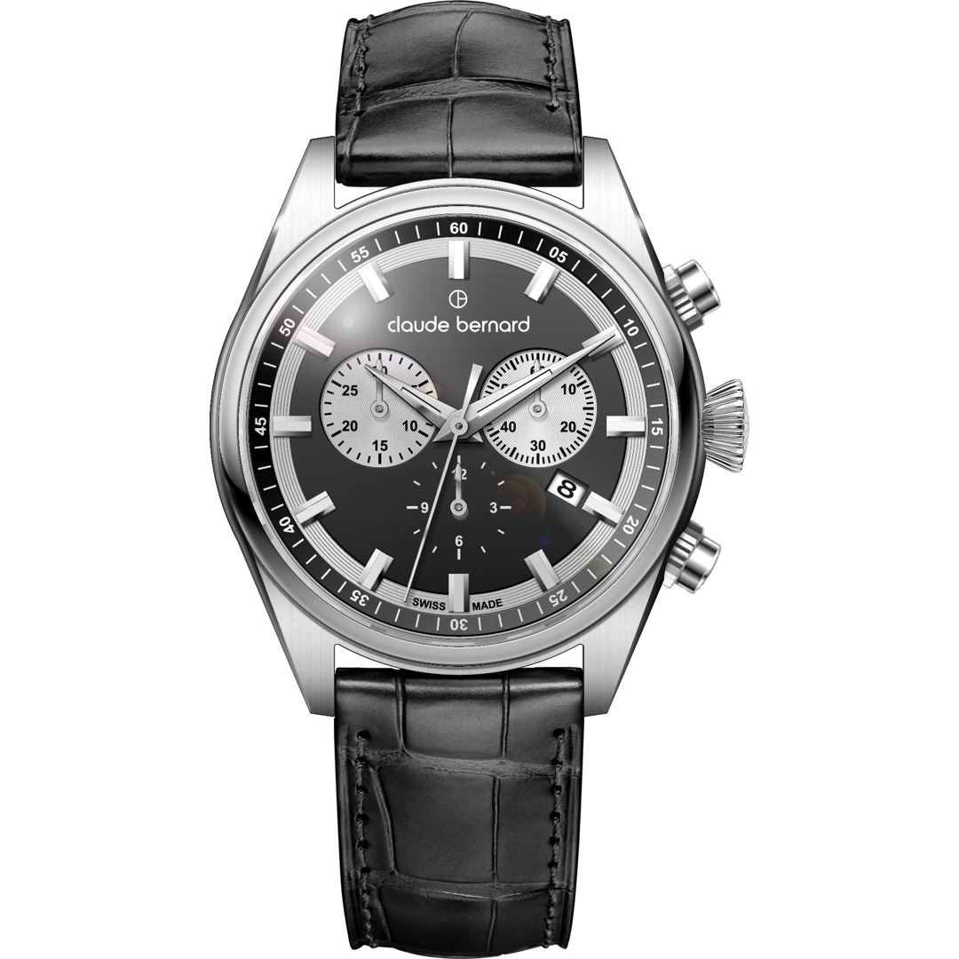 Claude Bernard Proud Heritage Chronograph Schwarz
