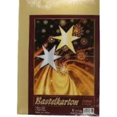 Penig 3741 - Bastelkarton gold/silber 35x25 cm