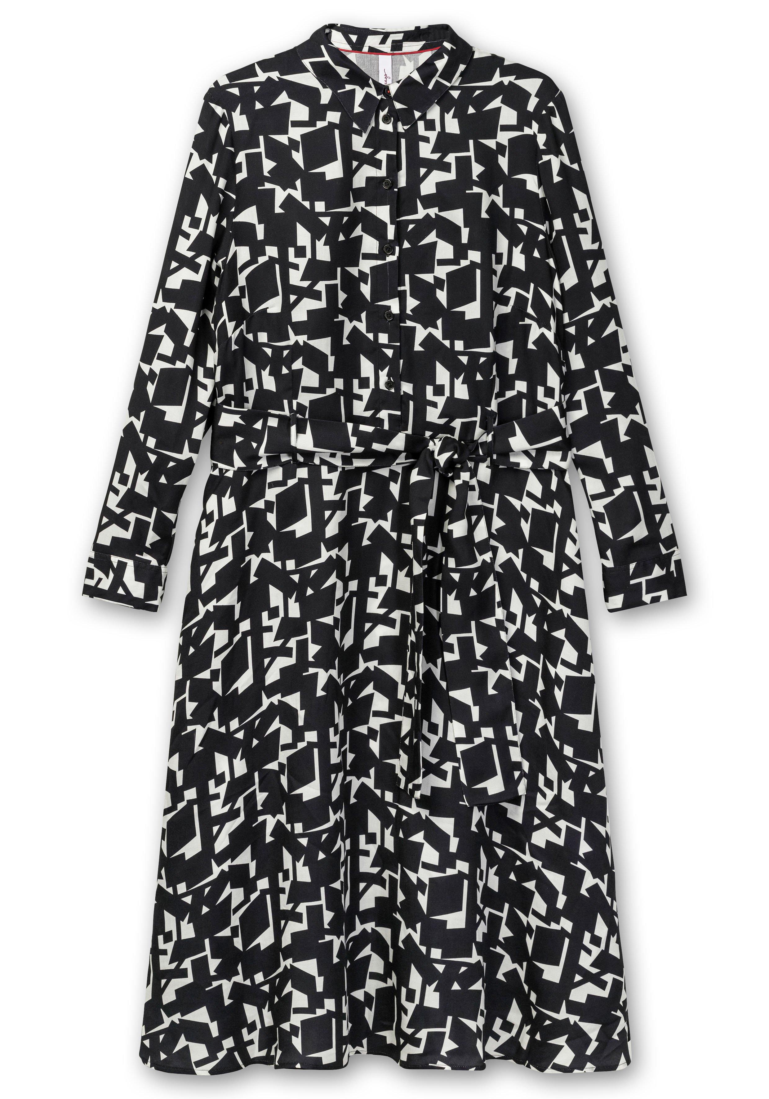 Hemdblusenkleid mit grafischem Alloverprint